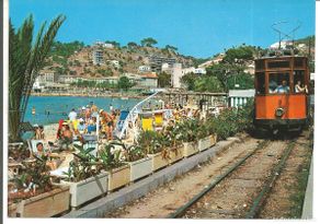 Postkarten: POSTAL PUERTO DE SOLLER (MALLORCA) - PASO DEL TREN, TRANVIA - FOTO ICARIA 1967